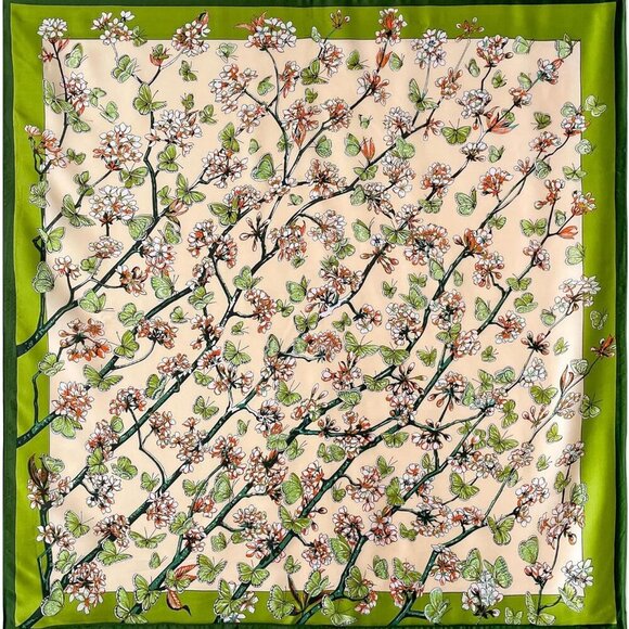 XL 43 Inch Extra Large Square Scarf Fashion Scarves Silk Feeling Hair Scarf Wrap - Picture 6 of 6